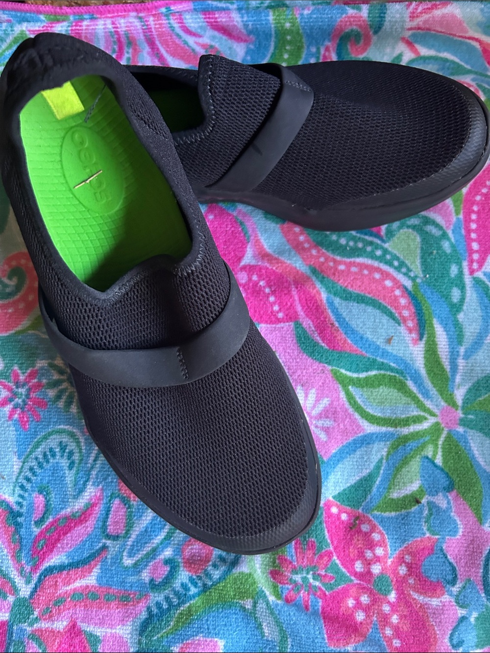 OOFOS slip ons.